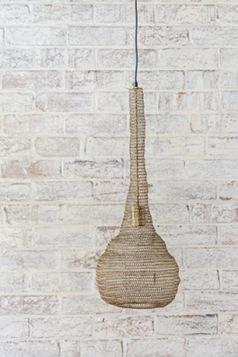 Crochet Lamp - Bulb - Matt Gold